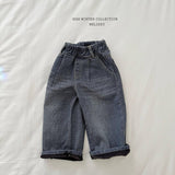 [Melikey] Twill velvet denim pants