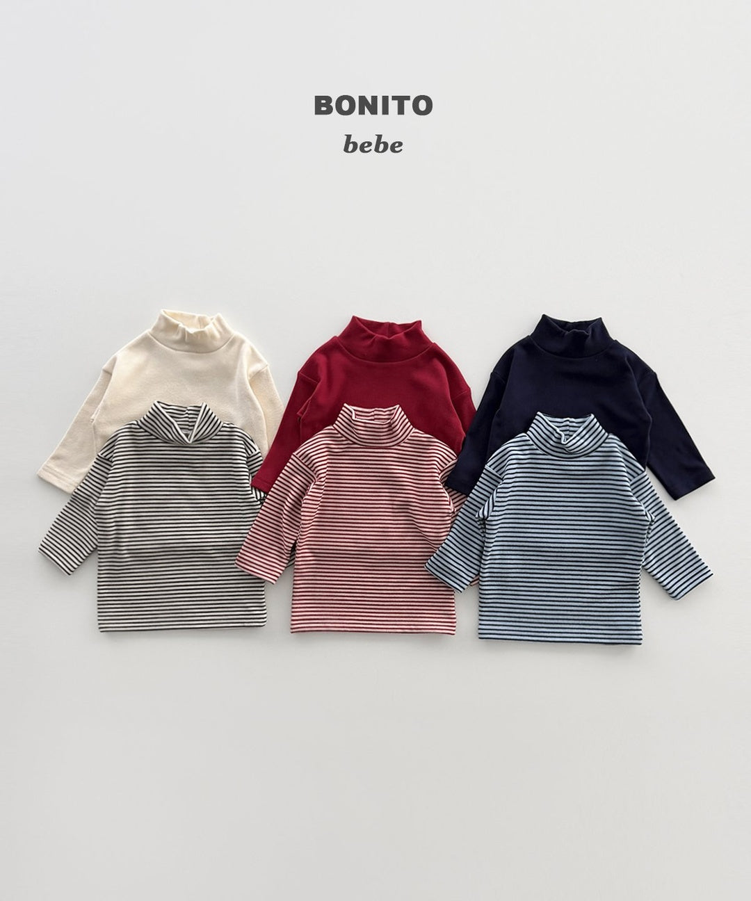 [BONITO] 1+1 highneck tops(baby)