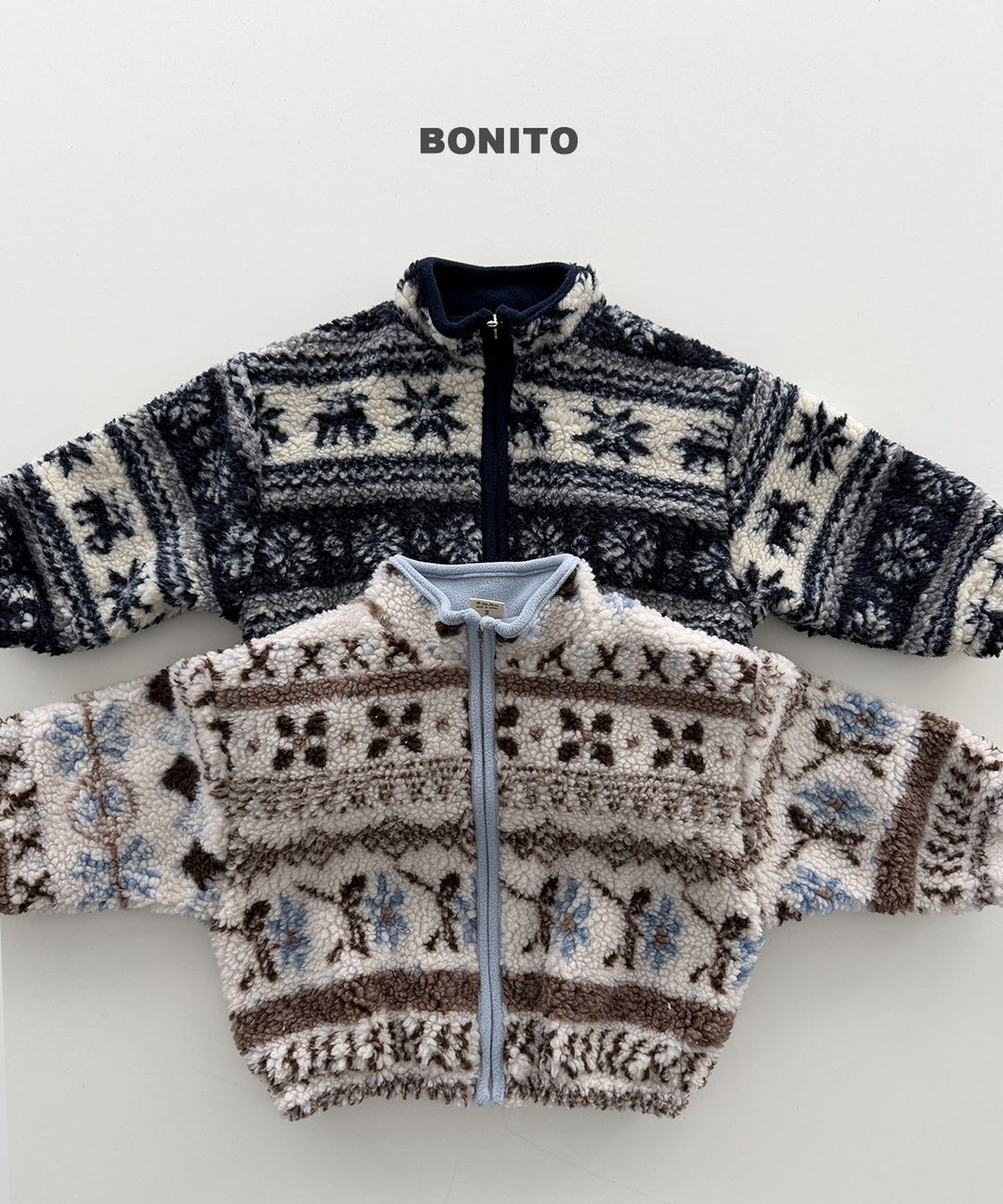 [BONITO] Nordic zip-up jumper