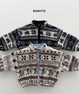 [BONITO] Nordic zip-up jumper