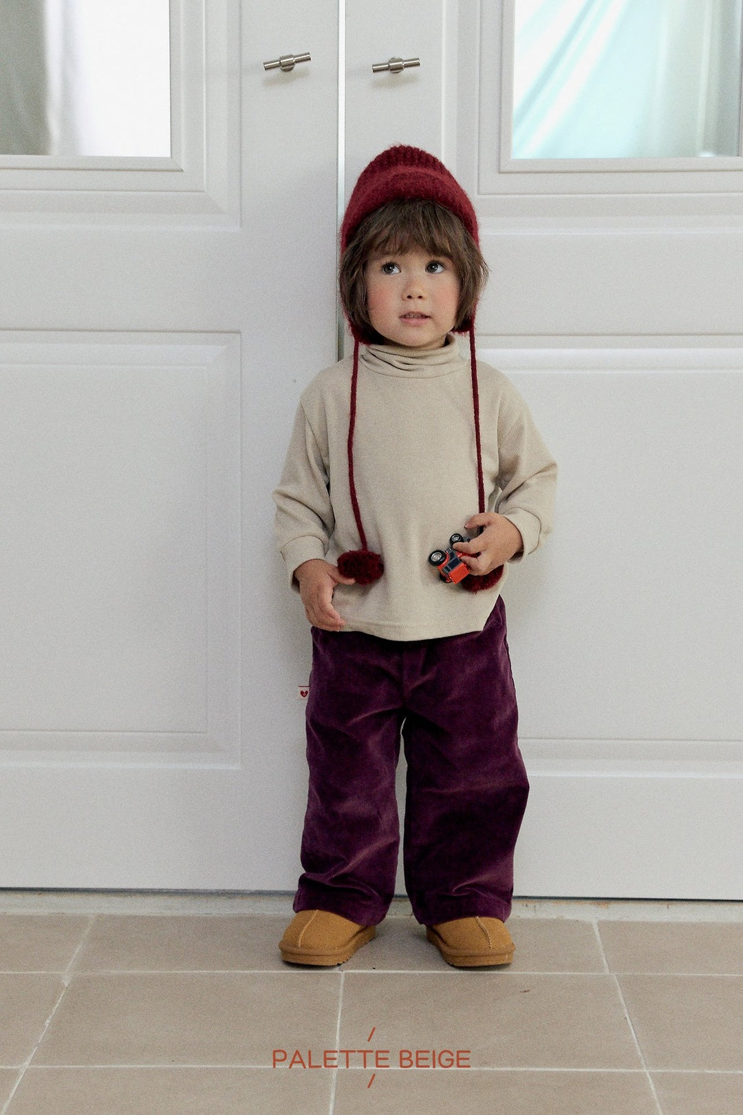 [PALETTE BEIGE] Loose turtleneck tee