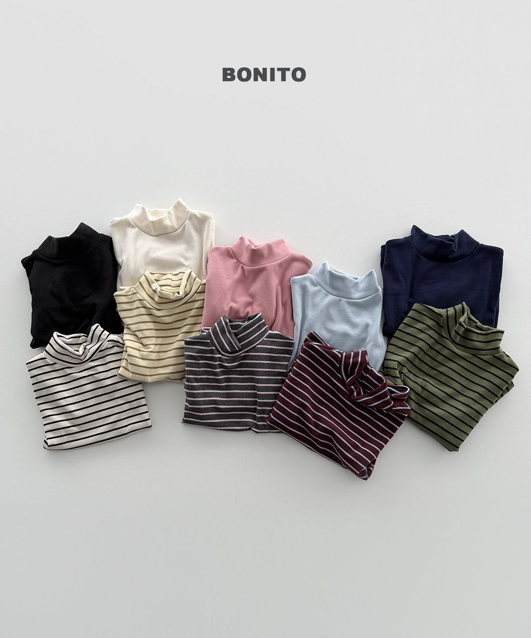 [BONITO] 1+1 highneck tops