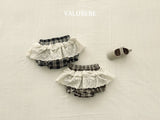 [valubebe] Checked lace bloomer