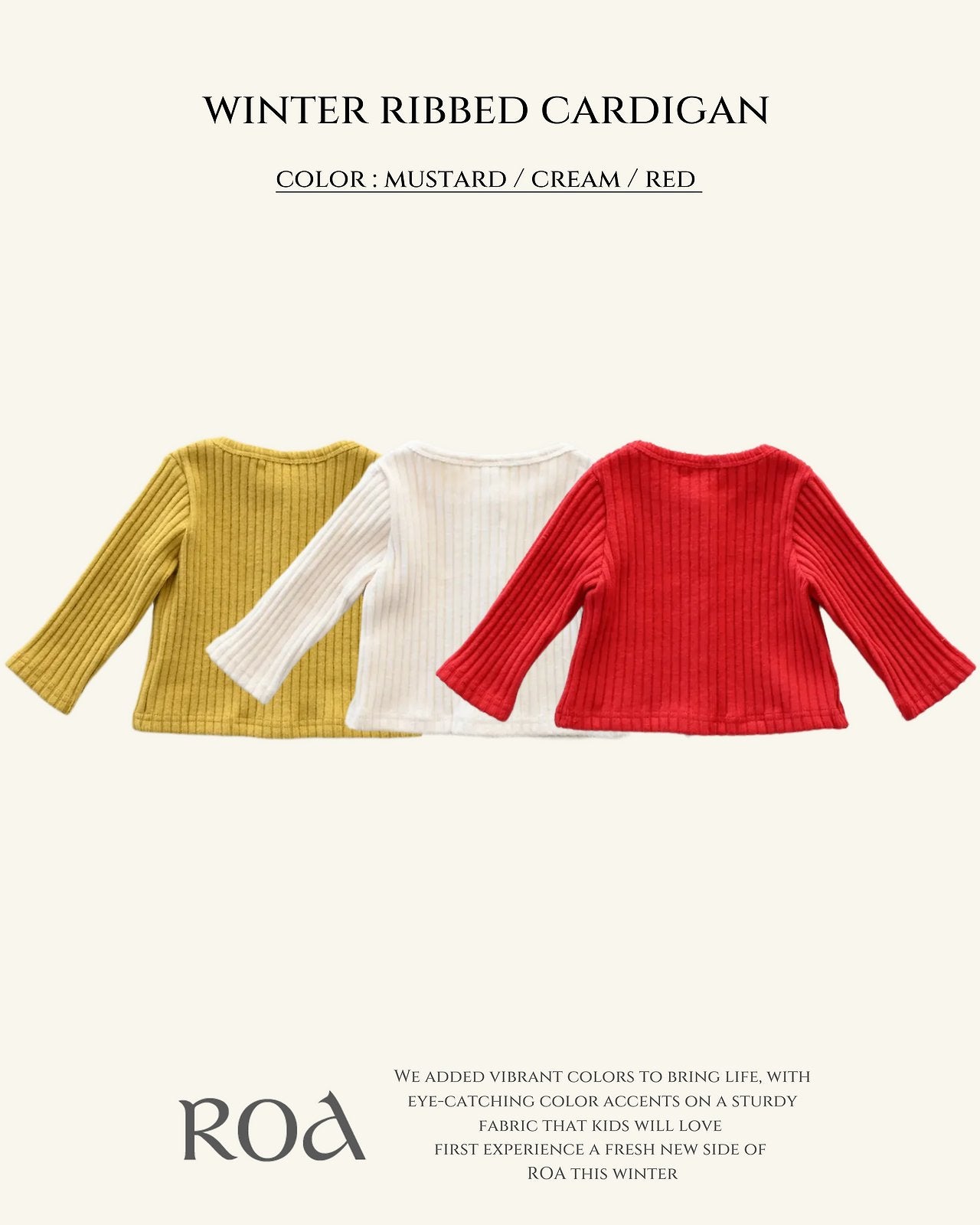 [ROA] Winter ribbed cardigan