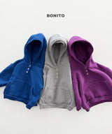 [BONITO] Round placket hood tee