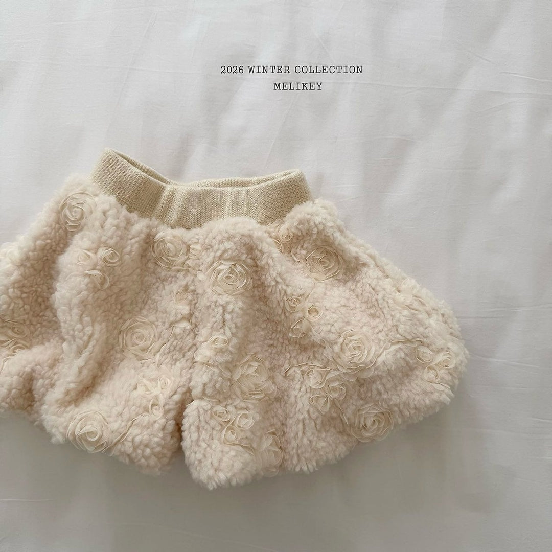 [Melikey] Rose fur pumpkin pants