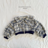 [Melikey] Wool check sailor jacket