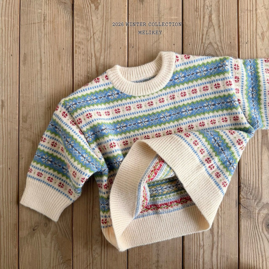 [Melikey] Vintage indian knit