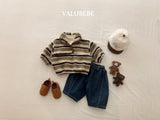 [valubebe] Wrinkle stripe collar anorak