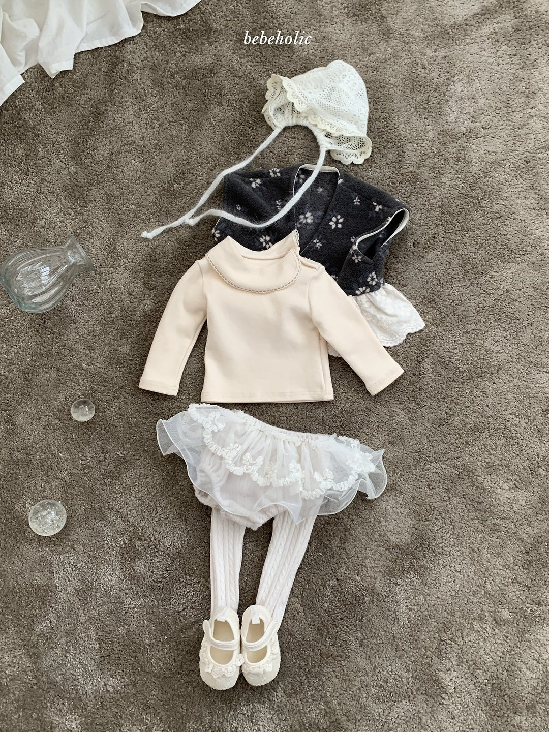 [bebeholic] Quilling collar tee