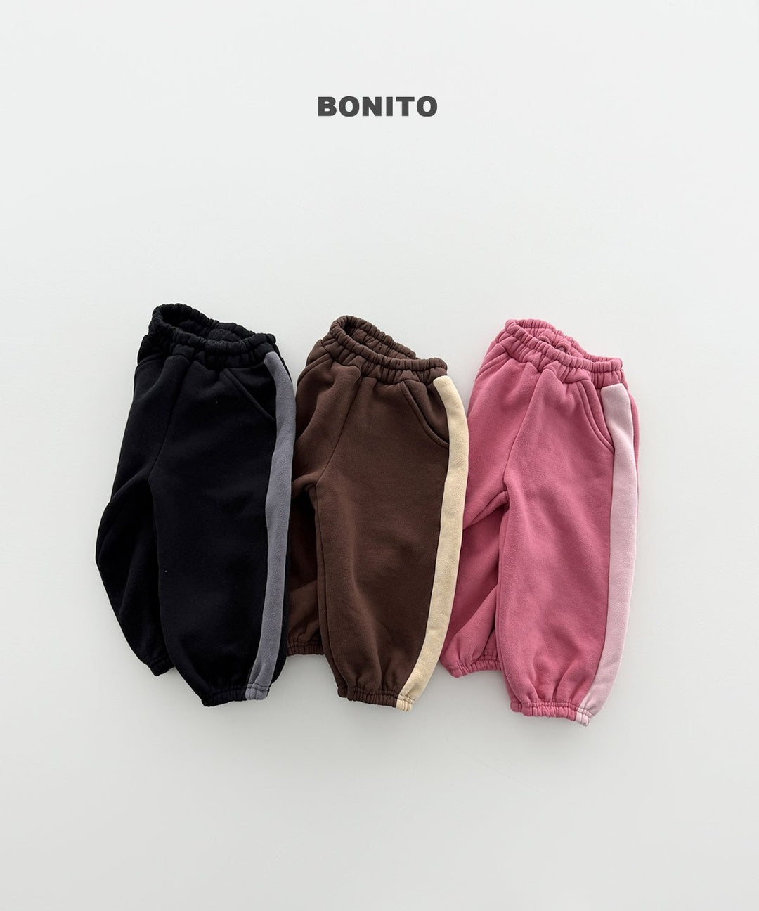 [BONITO] Side color block jogger pants