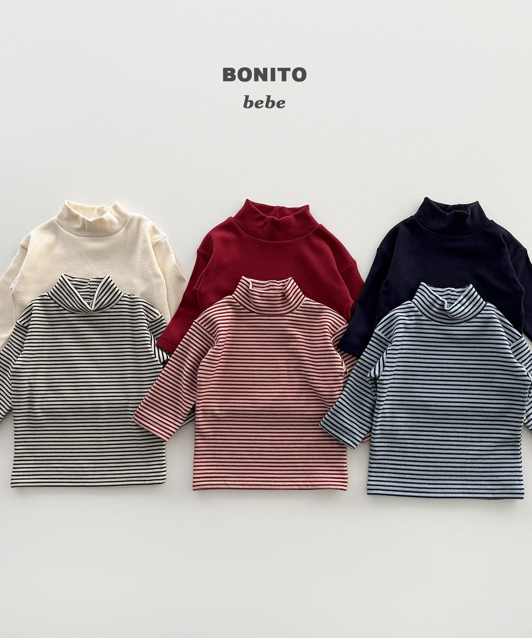 [BONITO] 1+1 highneck tops(baby)