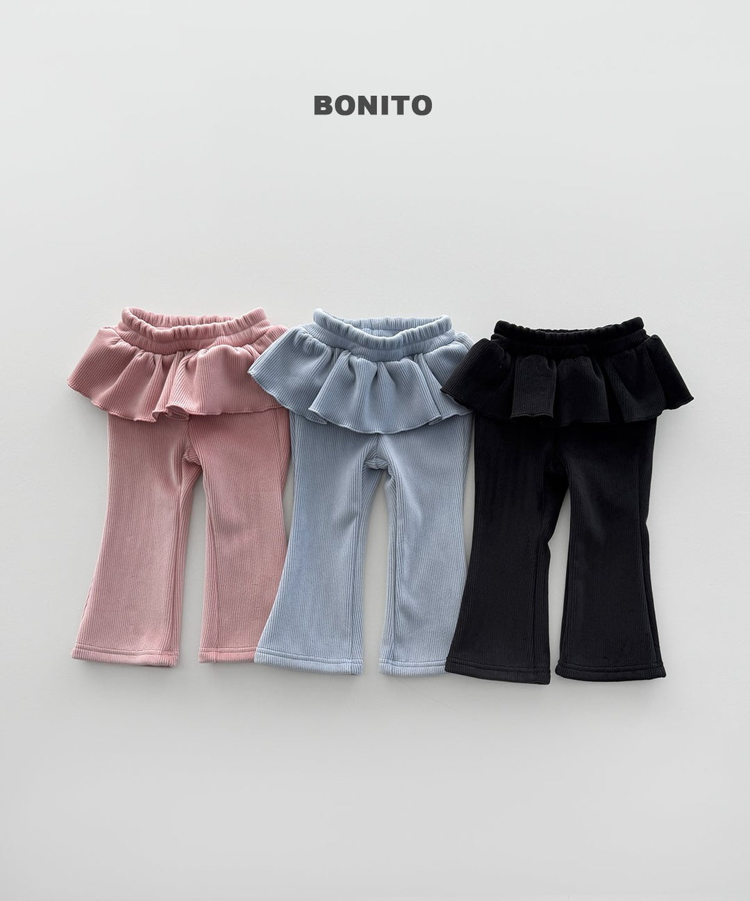 [BONITO] Velvet frill flare pants