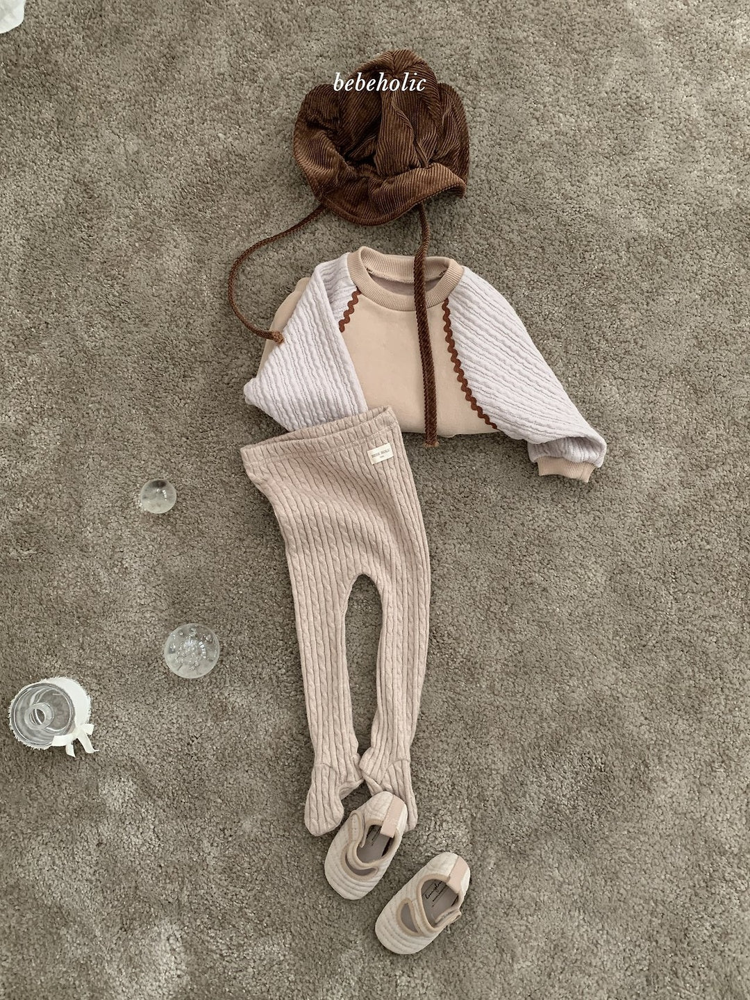 [bebeholic] Knit footed leggings