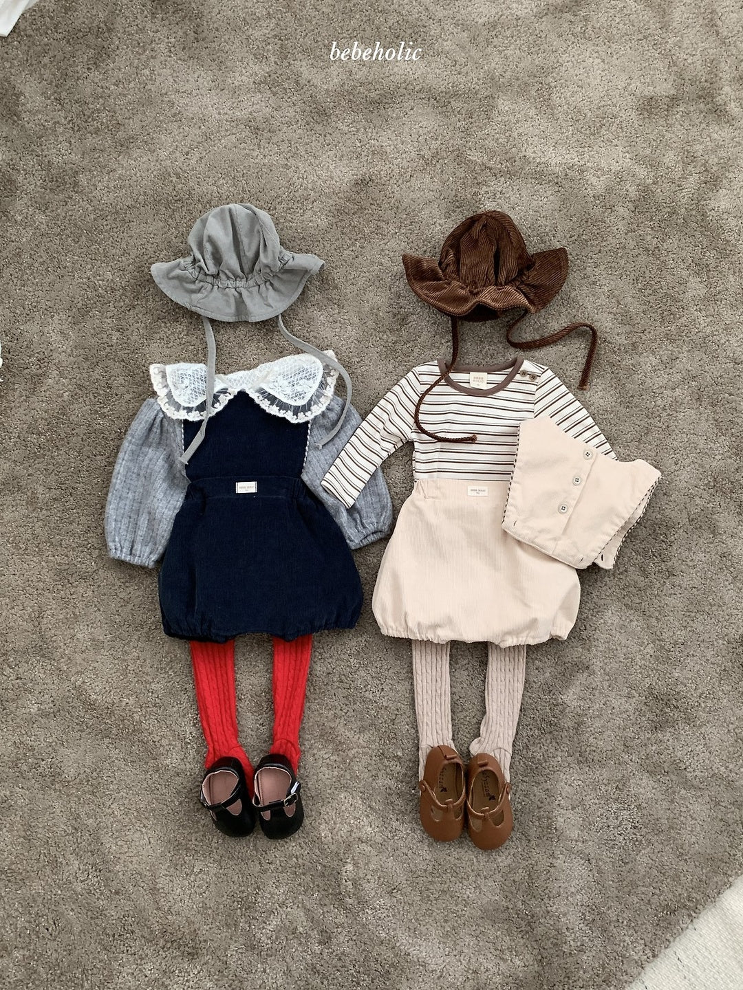 [bebeholic] Pony suspender rompers