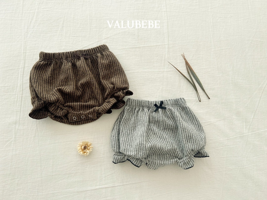 [valubebe] Herringbone frill pumpkin pants