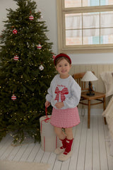 [berryberry] Merry check ribbon mtm