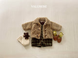 [valubebe] Almond check overalls