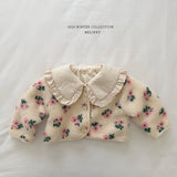 [Melikey] Flower boa jacket