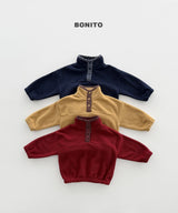 [BONITO] Check placket fleece