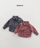 [BONITO] Warm check shirt