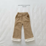 [Melikey] Corduroy heart flare pants