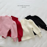 [Melikey] Knit rib puff tee