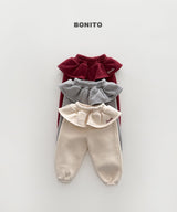 [BONITO] Frill embroidered jogger pants