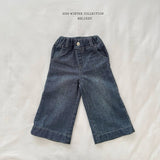 [Melikey] Velvet ribbon denim pants