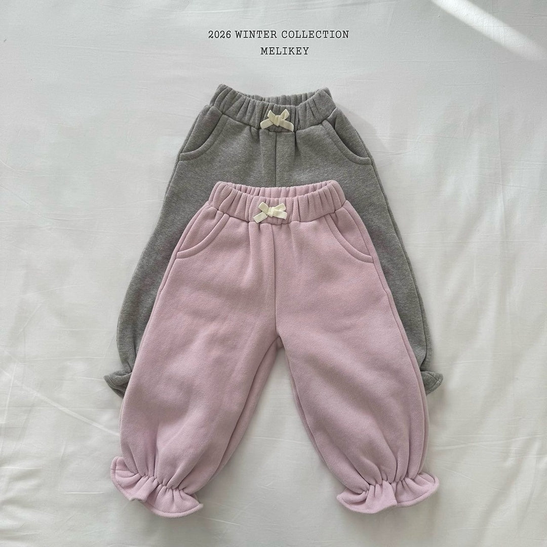 [Melikey] Pocket lace jogger pants