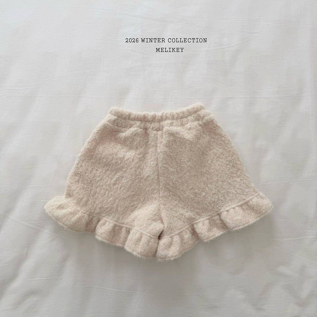 [Melikey] Creamy frill shorts
