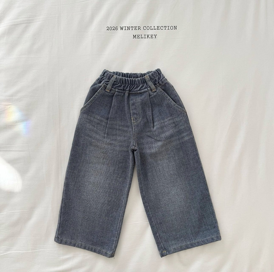 [Melikey] Twill velvet denim pants