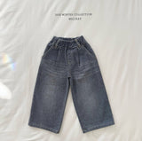 [Melikey] Twill velvet denim pants
