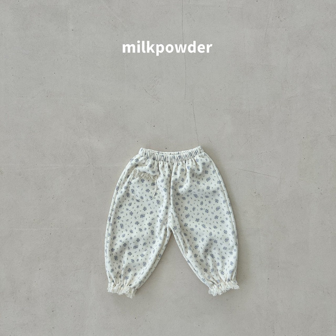 [milk powder] Pudding flower pants