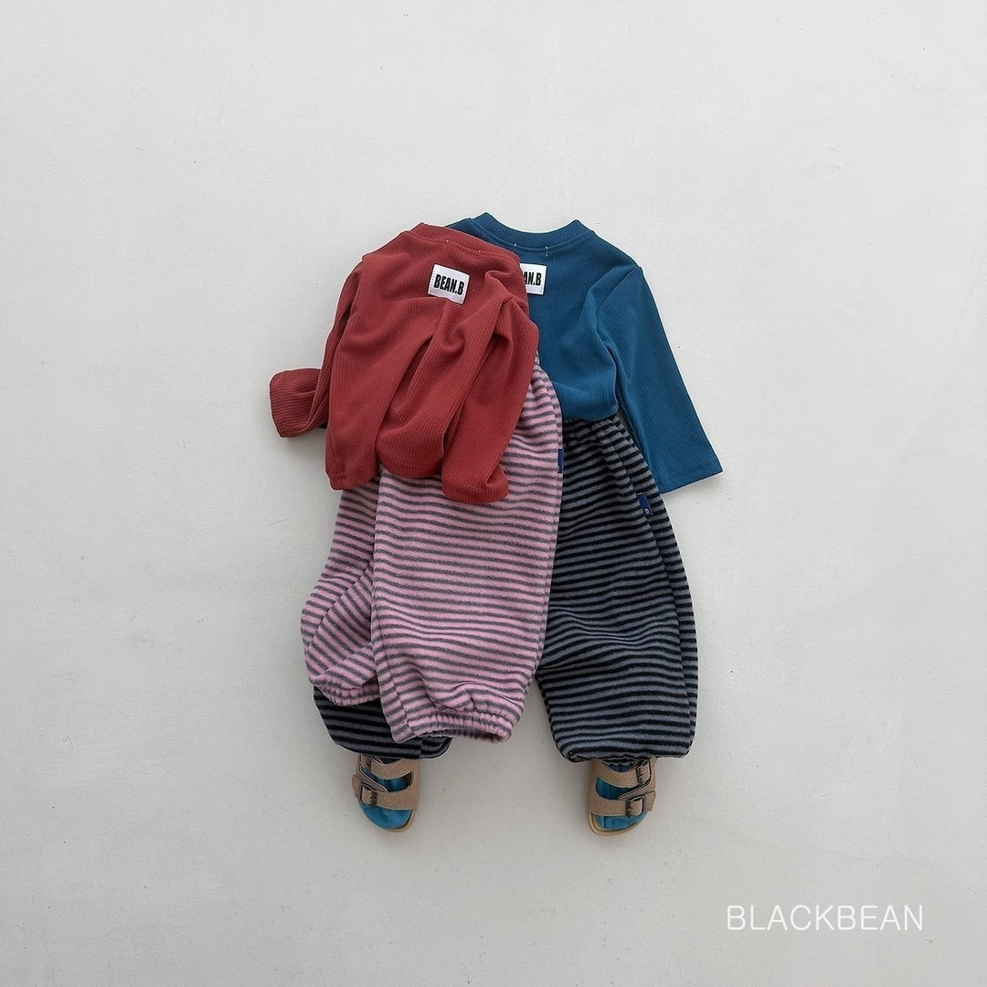 [BLACK BEAN] Churros stripe pants