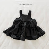 [Melikey] Chic leather cancan one-piece