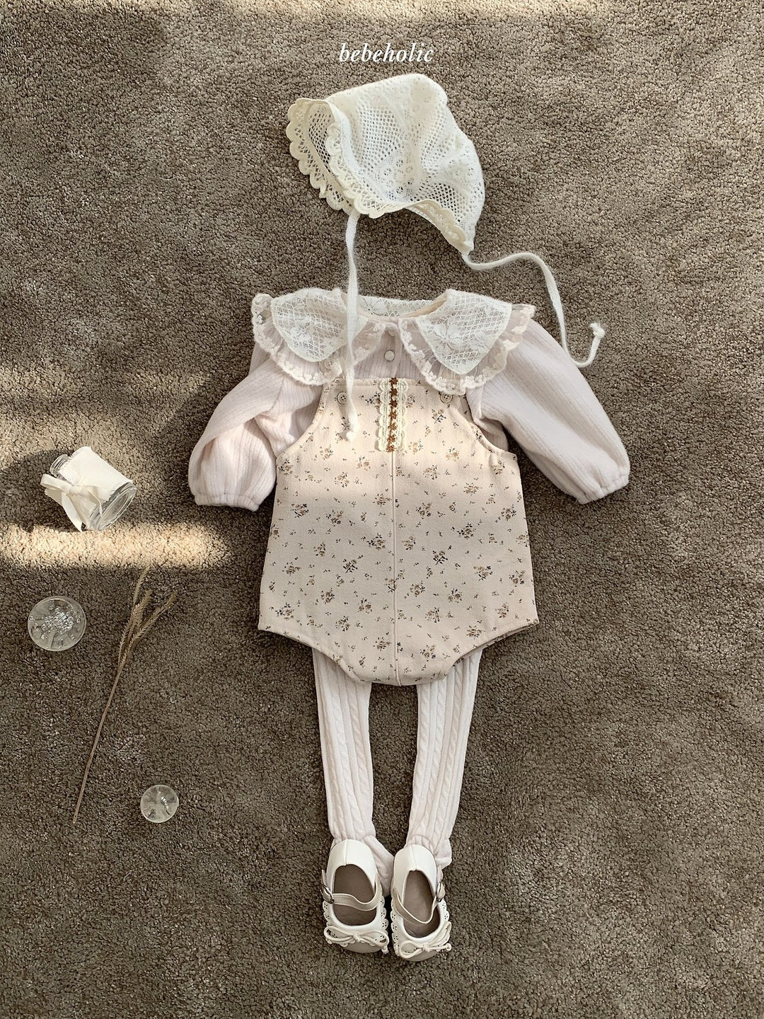 [bebeholic] Tiny rabbit suspender rompers