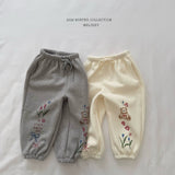 [Melikey] Bear illustration jogger pants