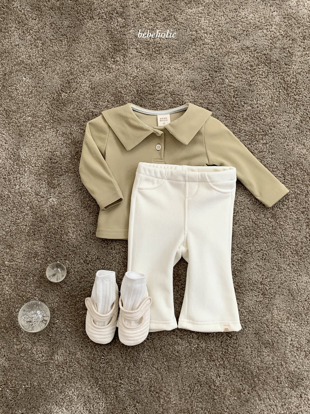 [bebeholic] Basil rib flare pants