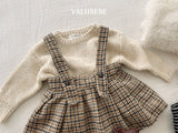 [valubebe] Marv check pleats skirt