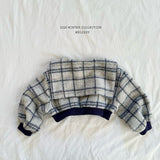 [Melikey] Wool check sailor jacket