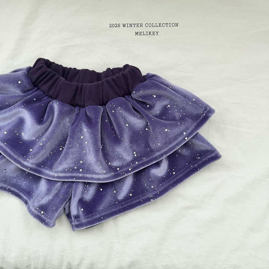 [Melikey] Shining cancan short pants