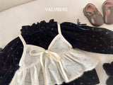 [valubebe] Dot ribbon rompers