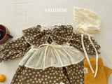 [valubebe] Flower collar corduroy one-piece