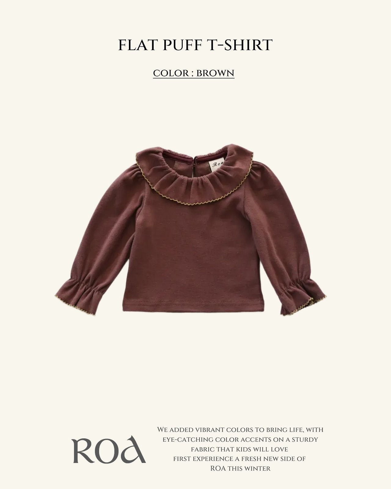 [ROA] Flat puff collar tops