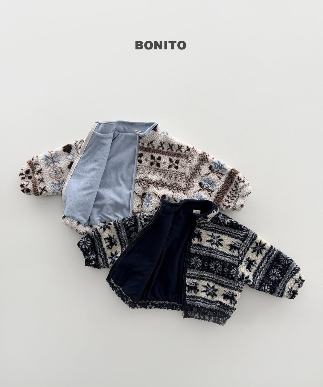 [BONITO] Nordic zip-up jumper