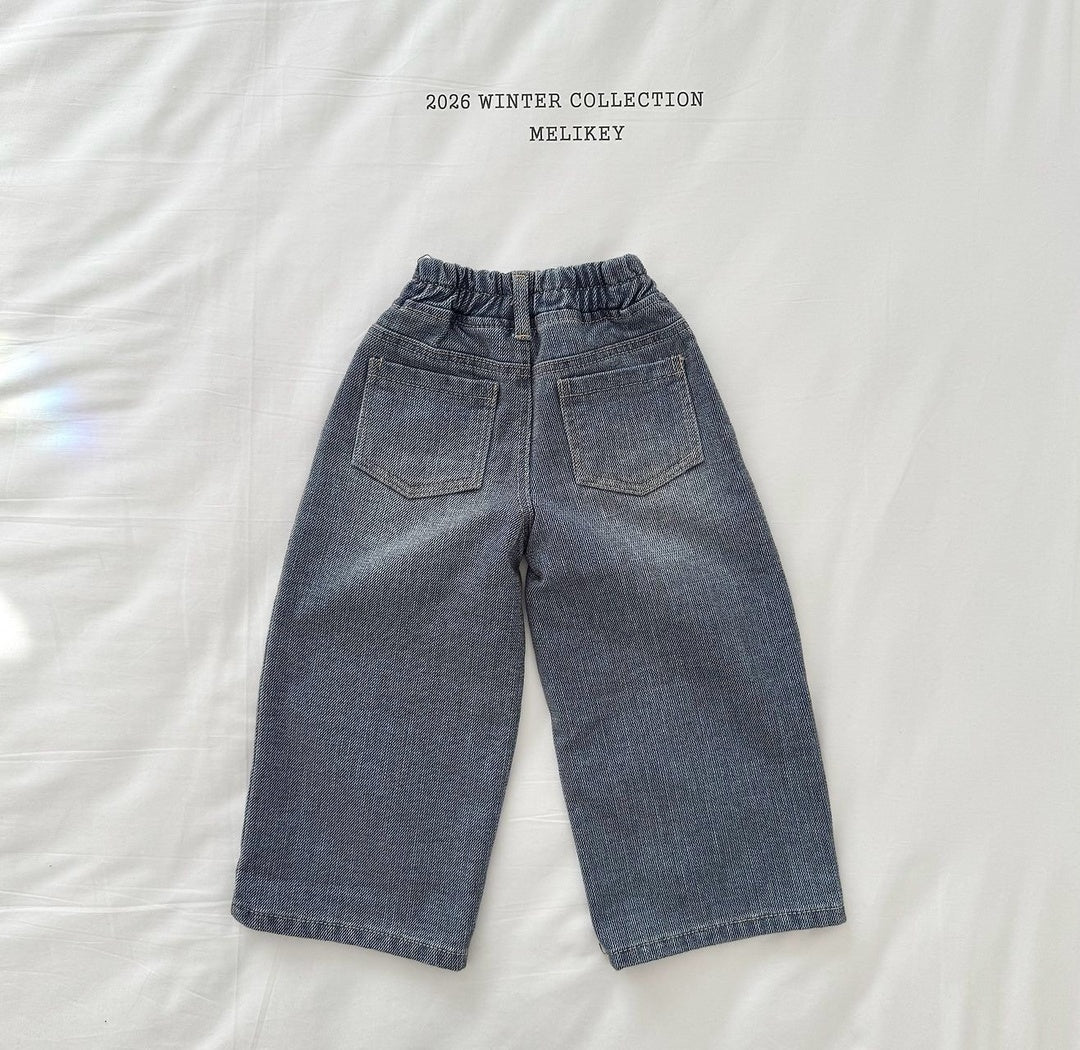 [Melikey] Twill velvet denim pants