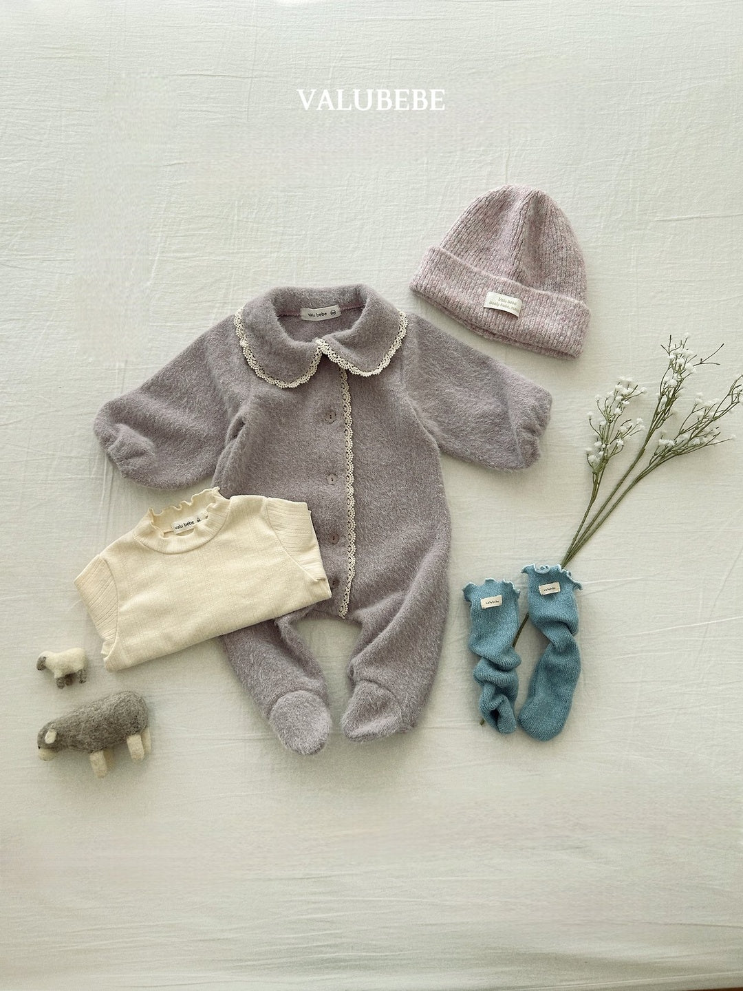 [valubebe] Coco knit footed suit