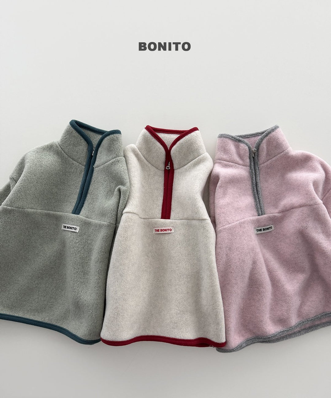 [BONITO] Cotton candy coloration half zip
