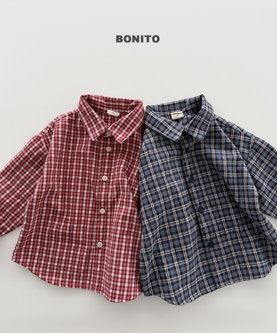 [BONITO] Warm check shirt